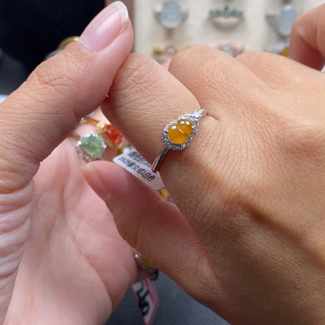 翡翠银S925镶嵌戒指