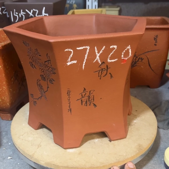 紫砂花盆宜兴紫砂