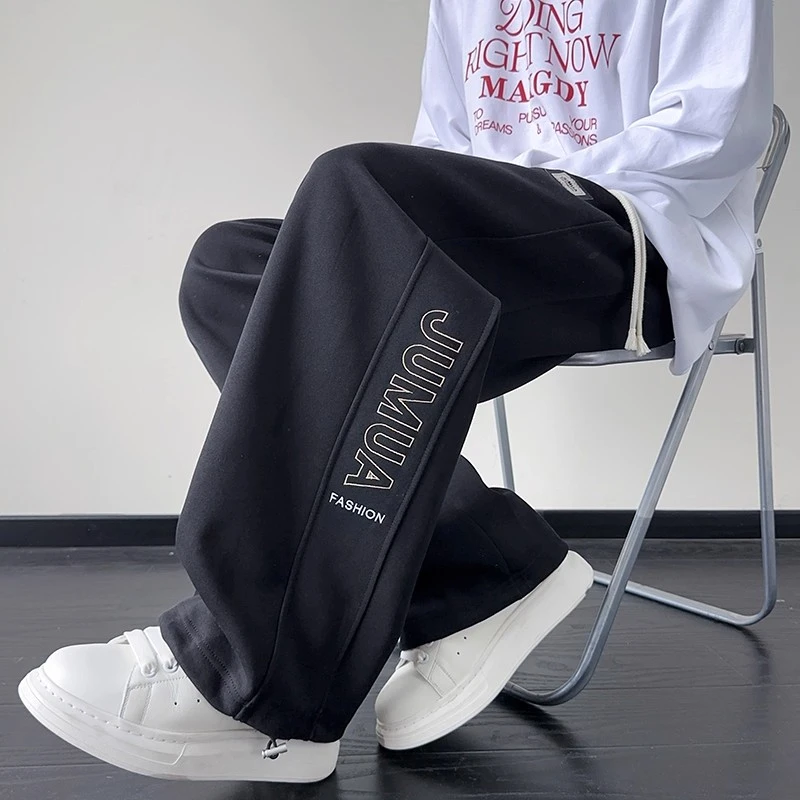 300斤可穿大码休闲裤男士秋季加肥加大胖子卫裤青少年宽松运动裤