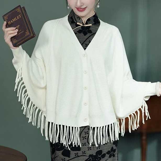 【风花雪月】设计师款春秋针织百搭简约纯色时尚休闲女士气质披肩