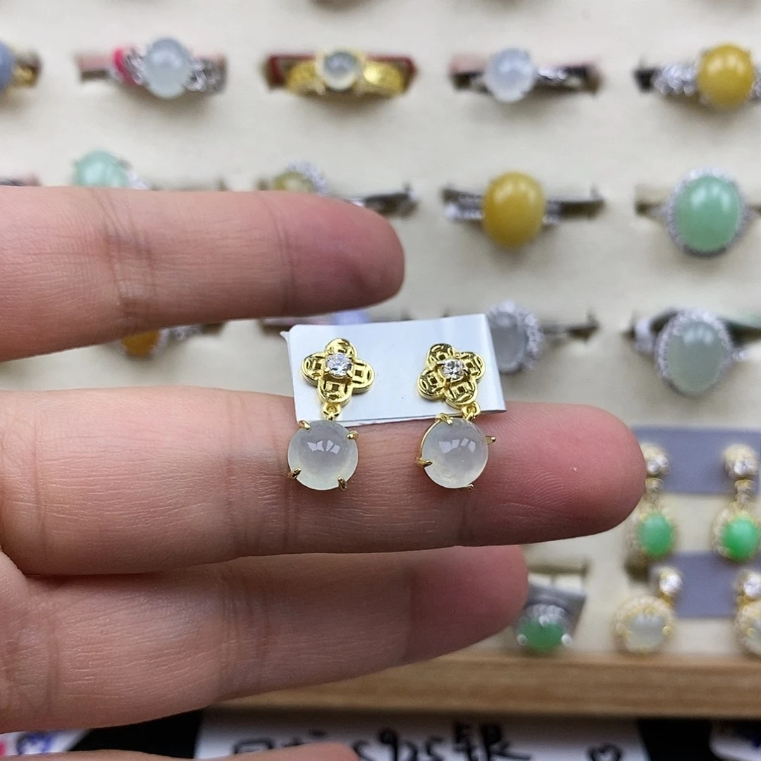 翡翠银S925镶嵌戒指