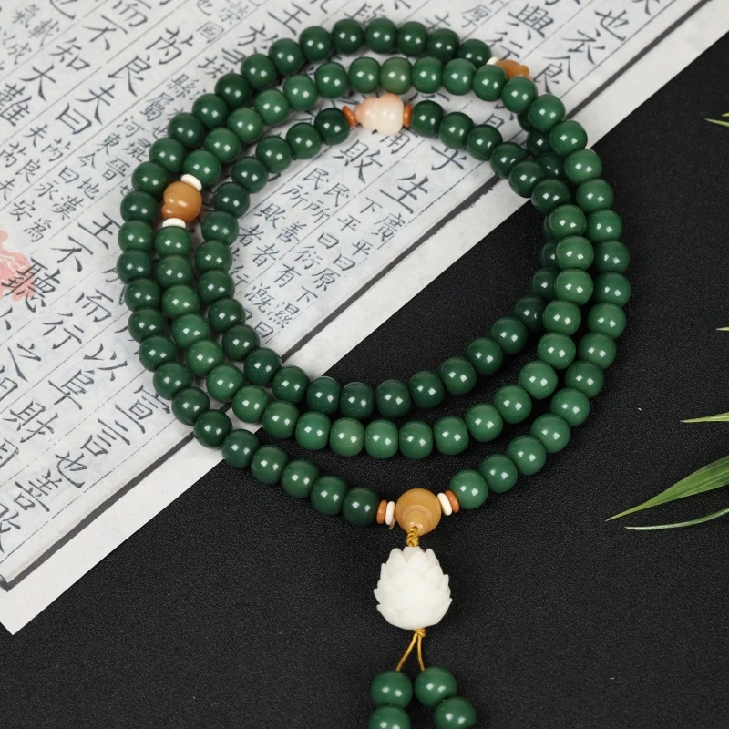 绿菩提毛衣链108g颗XD799