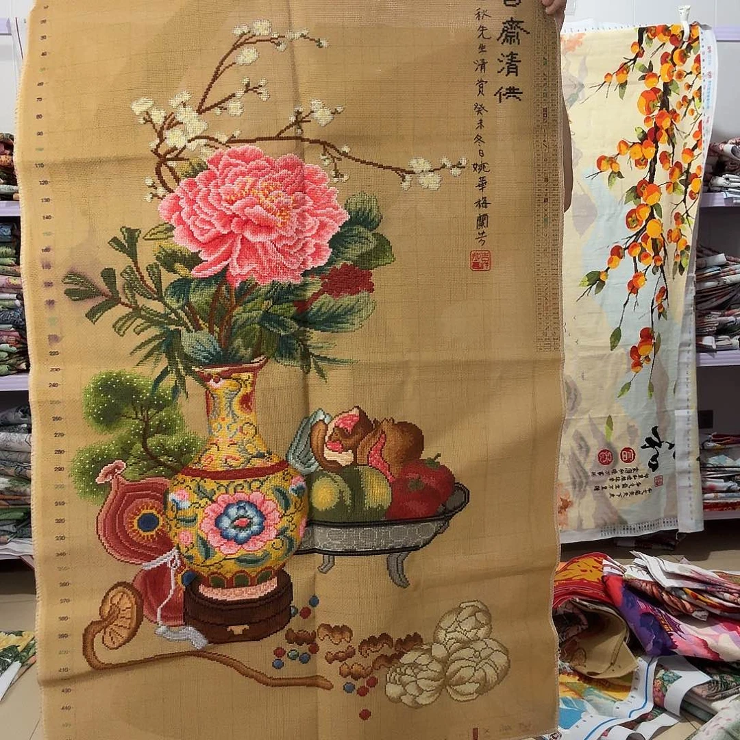 棉十字绣成品出售