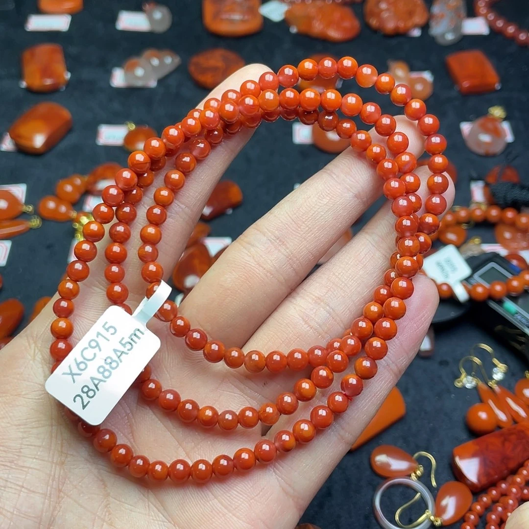 南红玛瑙未镶嵌南红项链原矿南红项链