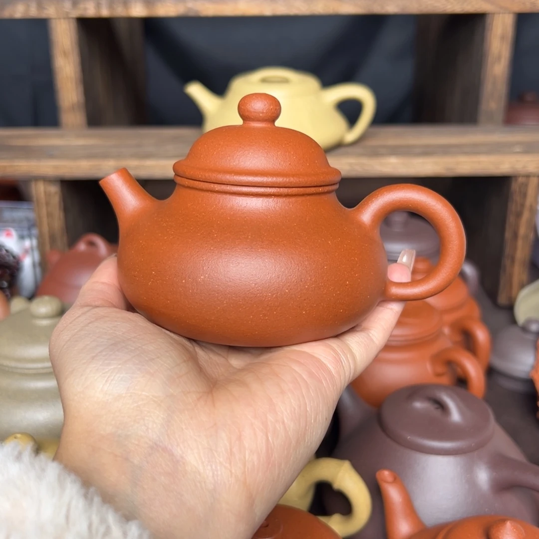 粤***G紫砂茶壶微瑕红降坡容天180毫升