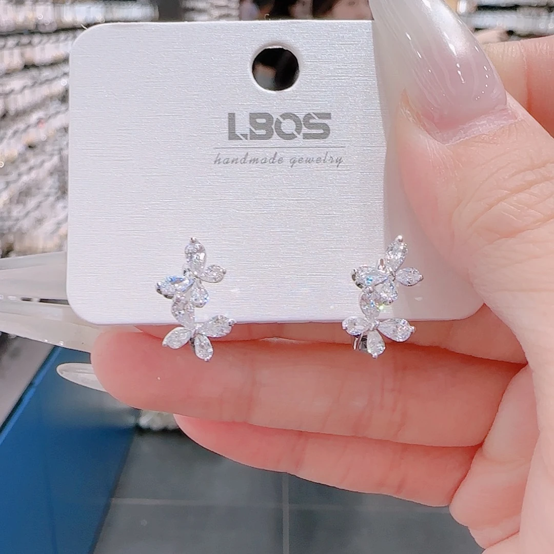 锆石铜合金925银耳环