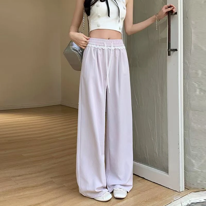 2025新款宽松花边蕾丝山本裤