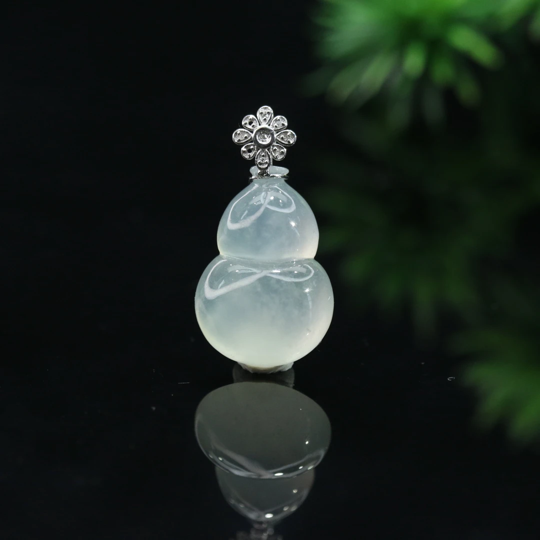 FC25天然缅甸翡翠A货18k葫芦吊坠/000419/保利厦门拍卖