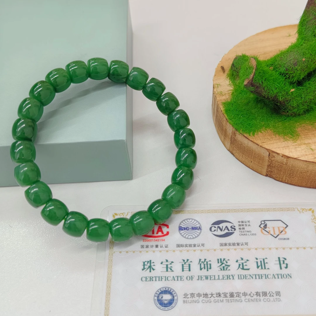 和田玉碧玉直切手串