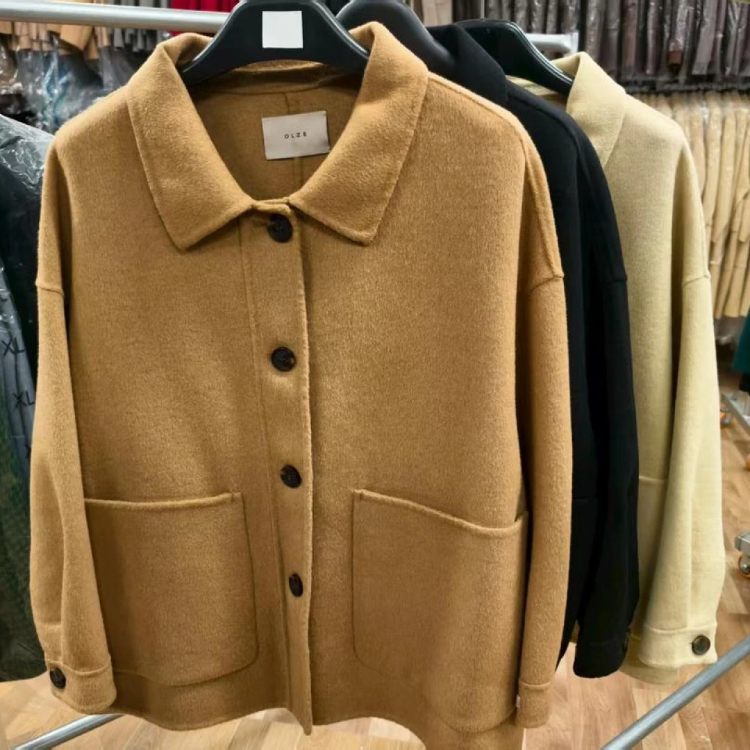 2025新款羊毛大衣小个子高级感短款羊毛外套-W056