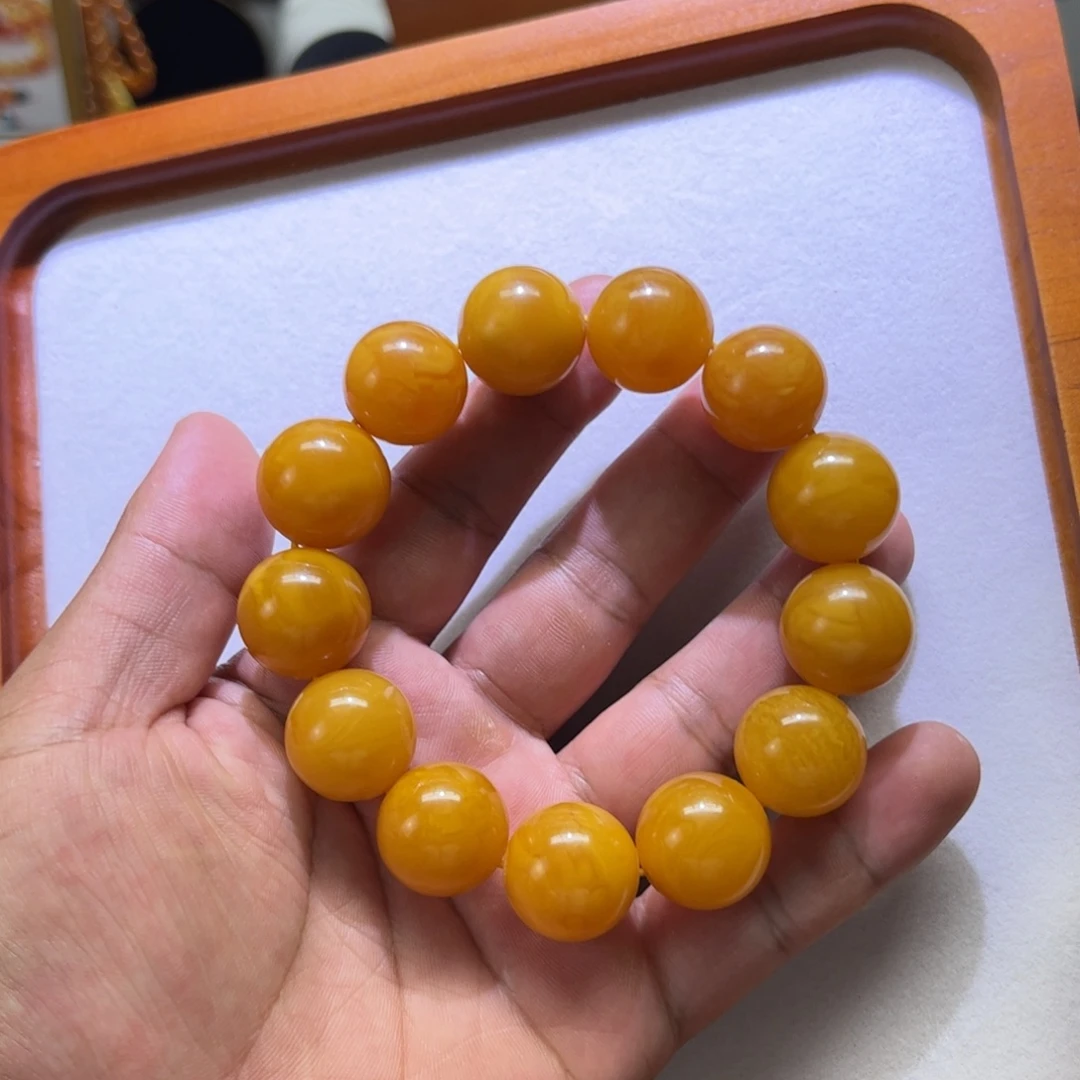 手链蜜蜡未镶嵌圆珠手串