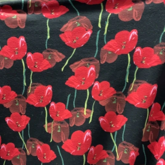 混纺玫瑰花纯棉一体绒