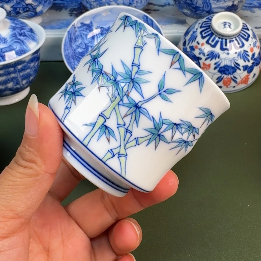 景德镇纯水绘茶具圆圆216