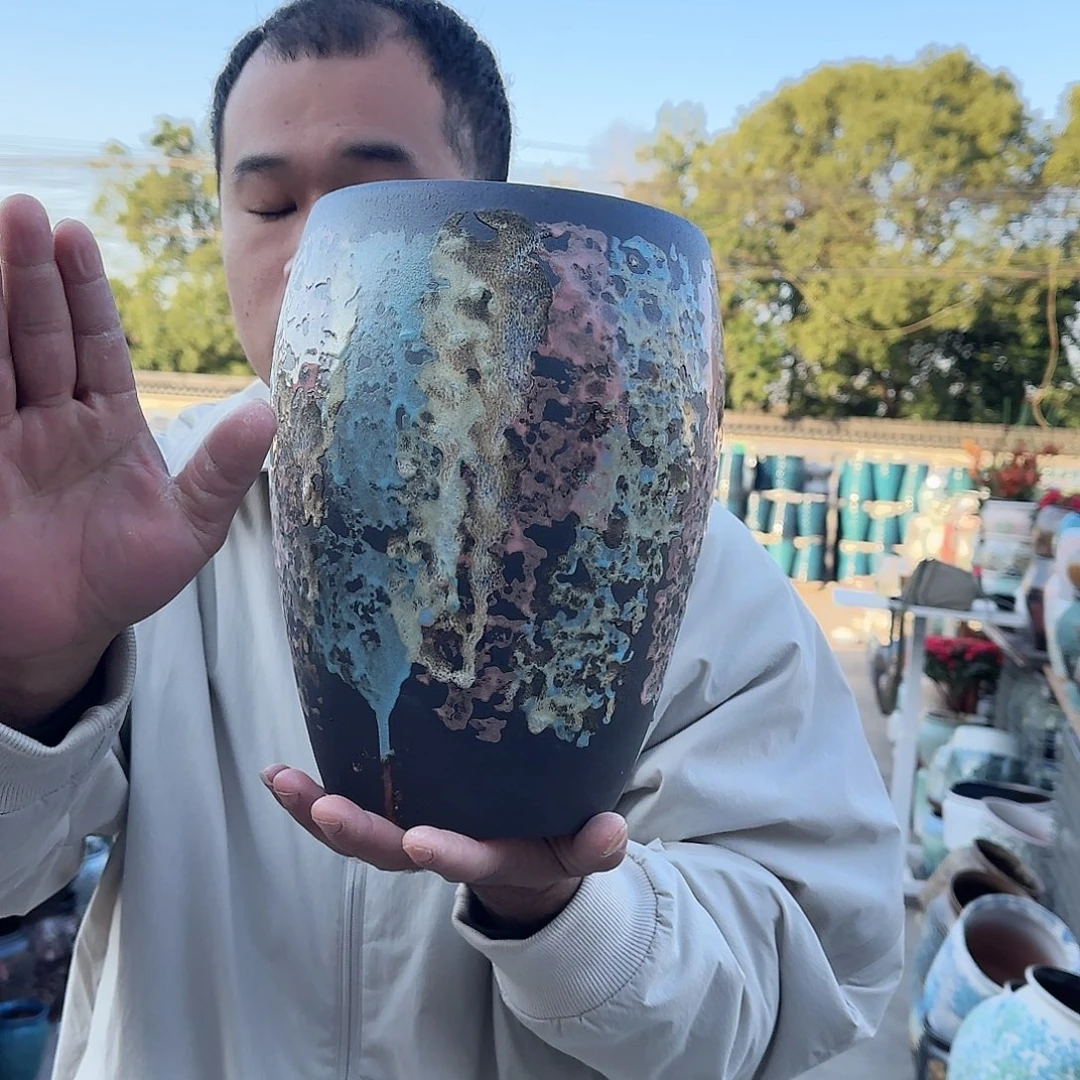 紫砂花盆王嫂花盆1118-141高26口16