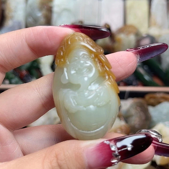 和田玉未镶嵌挂件