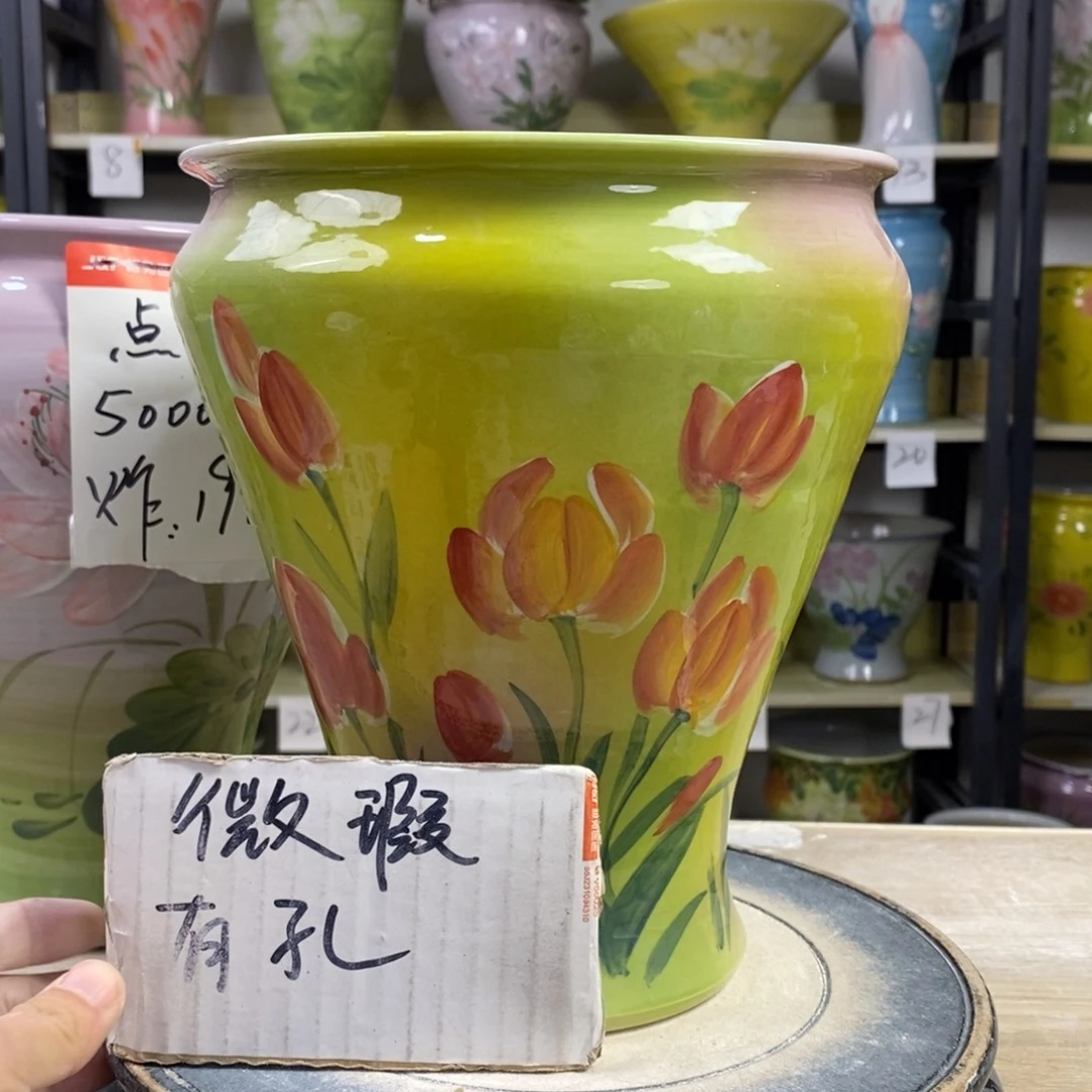 景德镇手工手绘陶瓷花盆
