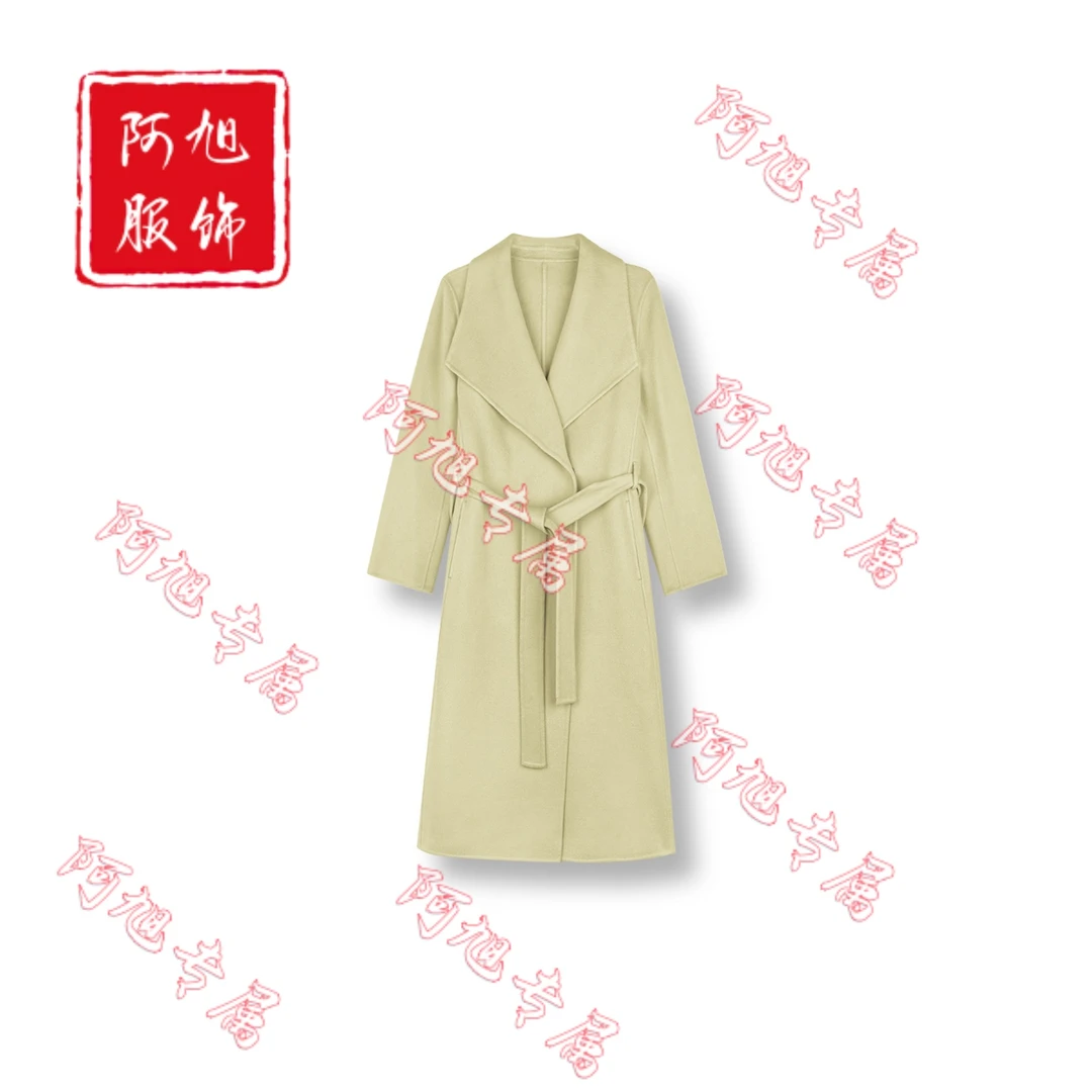 25s绵羊毛秋冬新款时尚气质长款双面呢大衣-693（A2031）