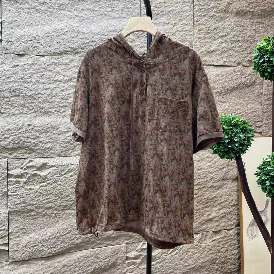 9383新款春夏休闲减龄印花显瘦百搭上衣T恤