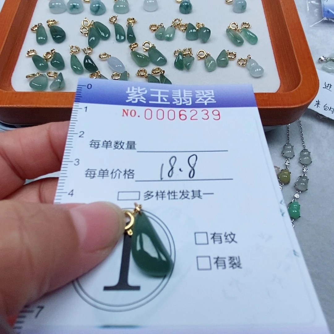 颈饰未镶嵌翡翠冰透随行