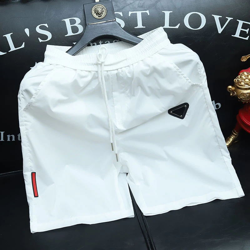 夏季白色五分裤男韩版修身青年潮流速干直筒短裤夏天中裤透气男士