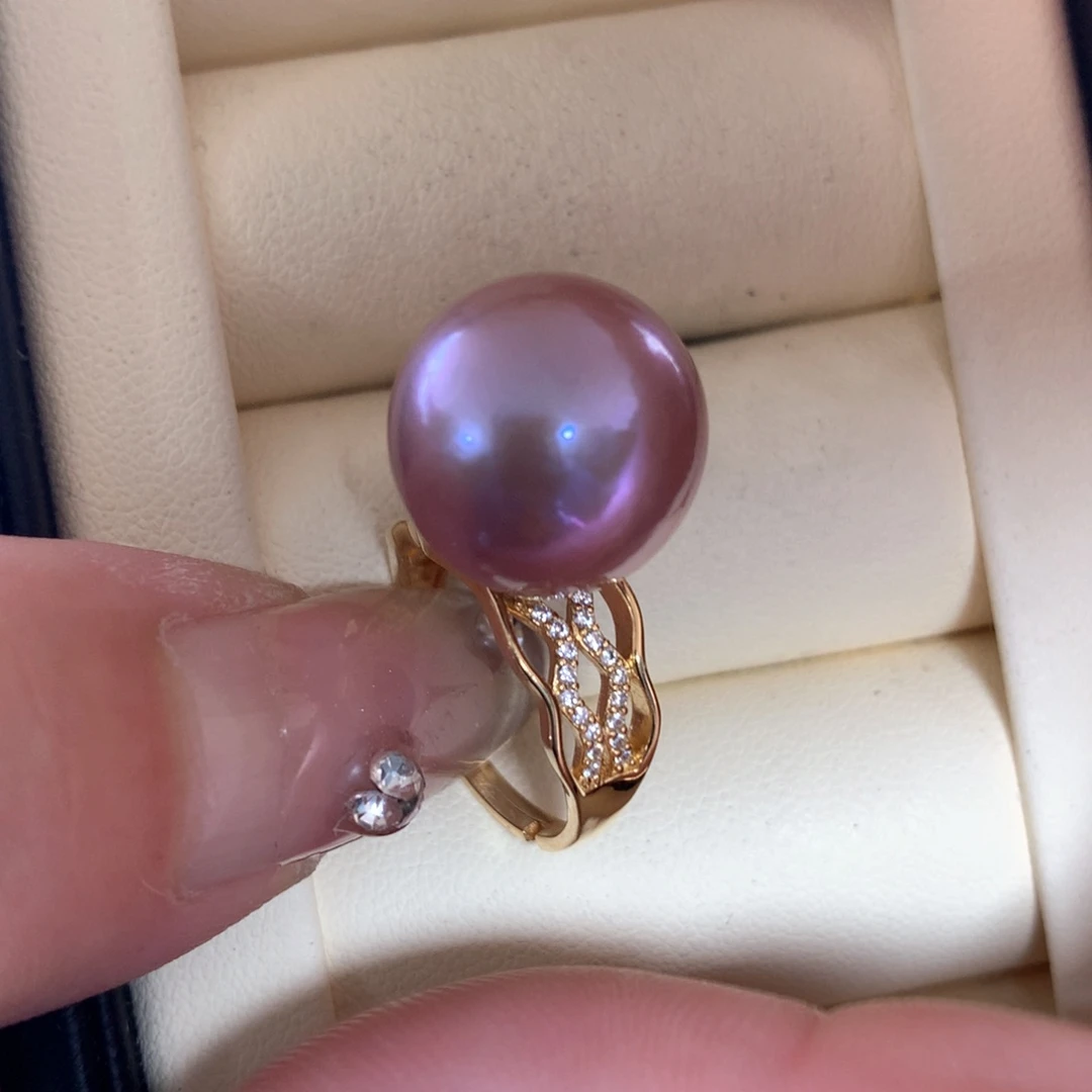 淡水珍珠戒指银S925镶嵌