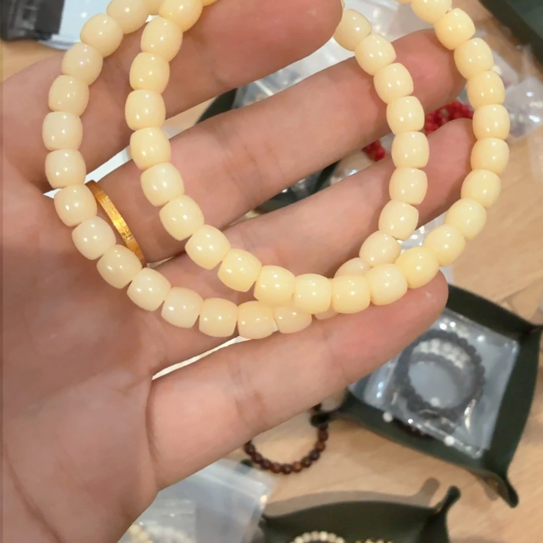 驼骨手串/手链X*76黄透直切 单圈