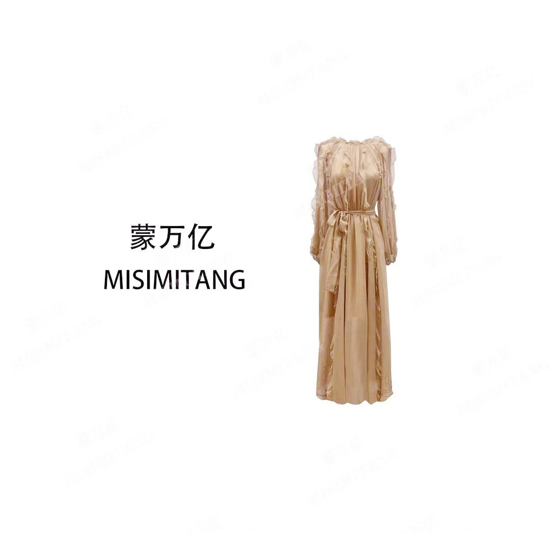 【美神】春款上新显瘦长袖女装连衣裙修身设计收腰时尚气质仙女裙
