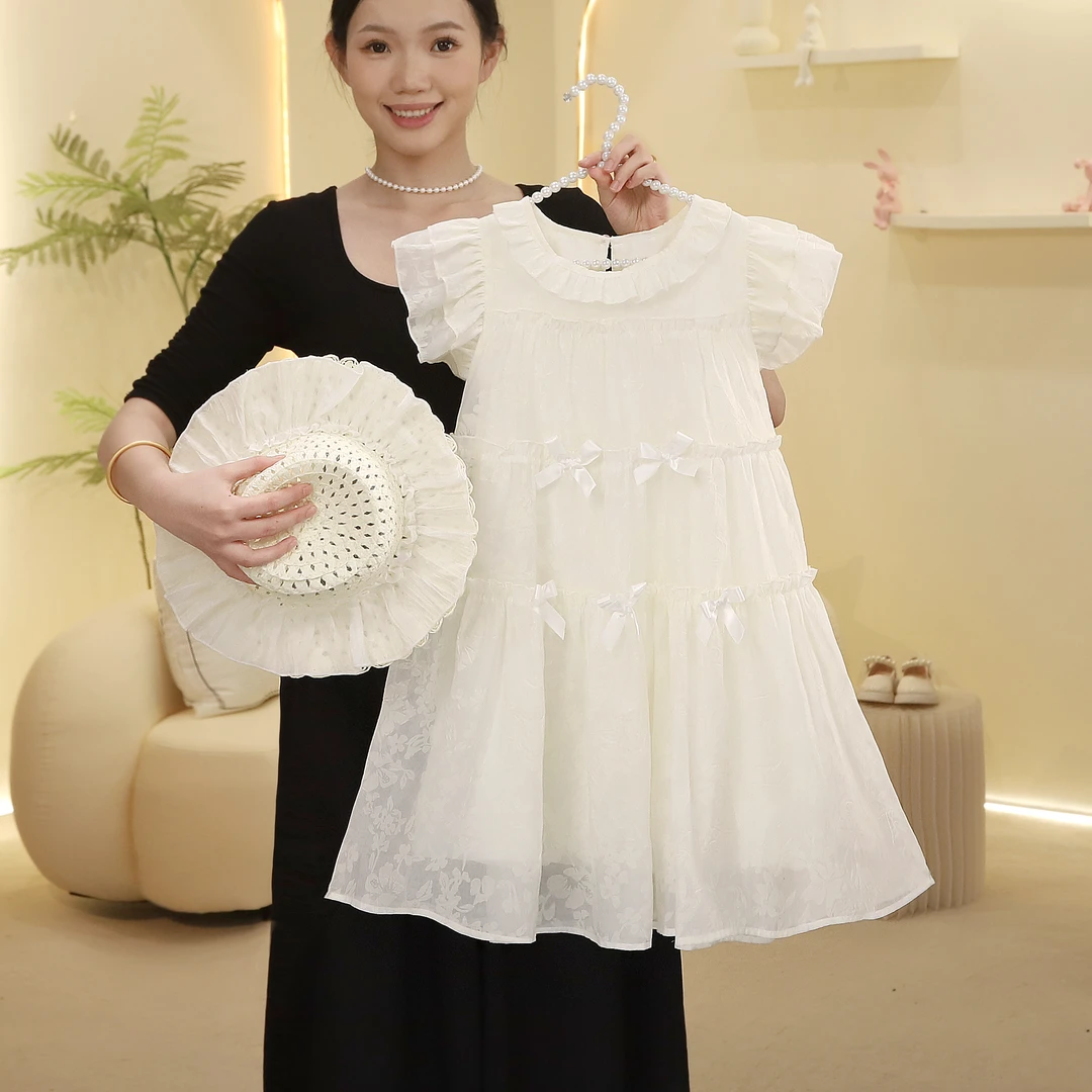 女童连衣裙2025夏季新款甜美小飞袖女孩公主裙5230001467