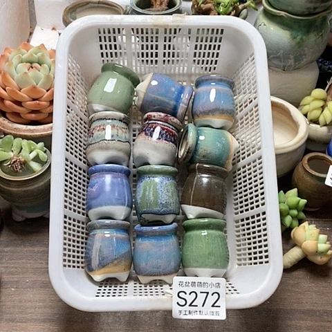 紫砂花盆272微瑕品口径3厘米左右的