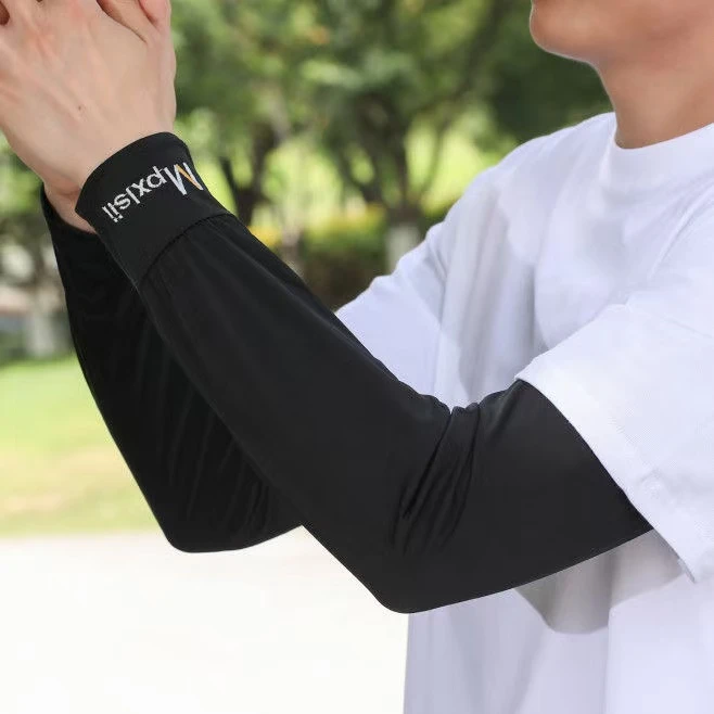 冰凉神器防晒大码冰袖不起球手袖紫外线冰丝护臂骑行宽松防蜂手套