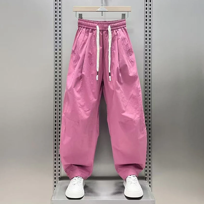 男士2025夏季薄款百搭运动裤潮牌速干弯刀休闲裤宽松直筒阔腿长裤