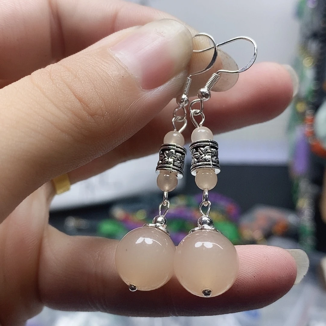 未镶嵌耳钉玛瑙/玉髓82