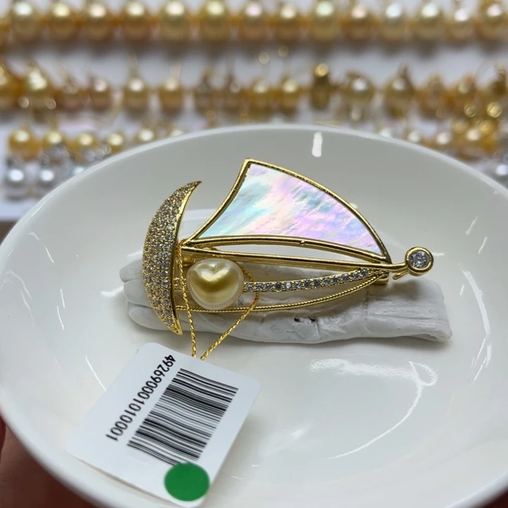 未镶嵌胸针海水珍珠2号