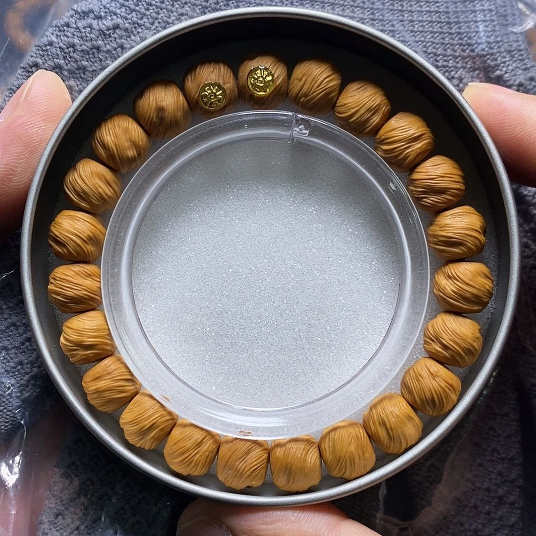 猴头核桃手串双18k金标毕业鬼印无相尺寸10-11全品66号