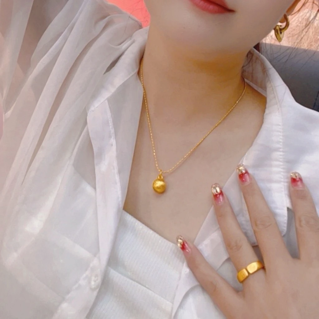 金色球球有求必应项链 M扣