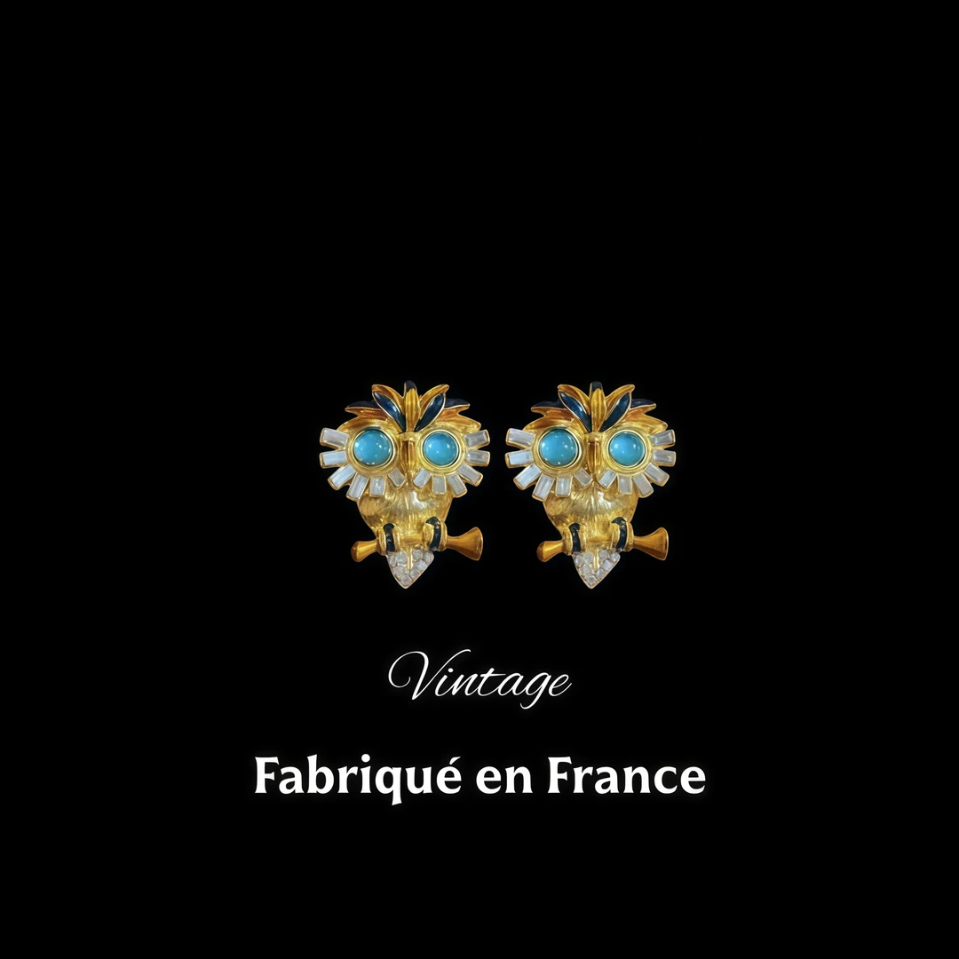 【夜枭旧梦】复古宫廷风耳饰e537