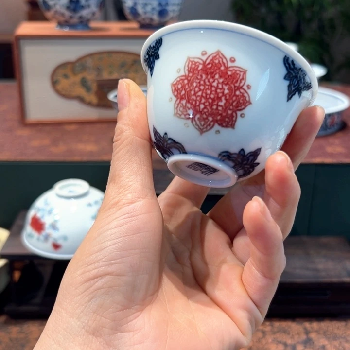 其他陶藻井纹宝相杯