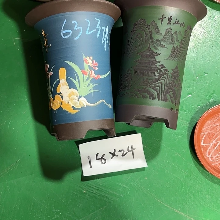 旮***玞紫砂花盆微瑕中号