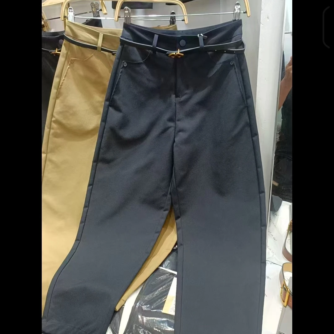 8851款2025秋季新款显瘦高腰镰刀百搭时尚休闲裤