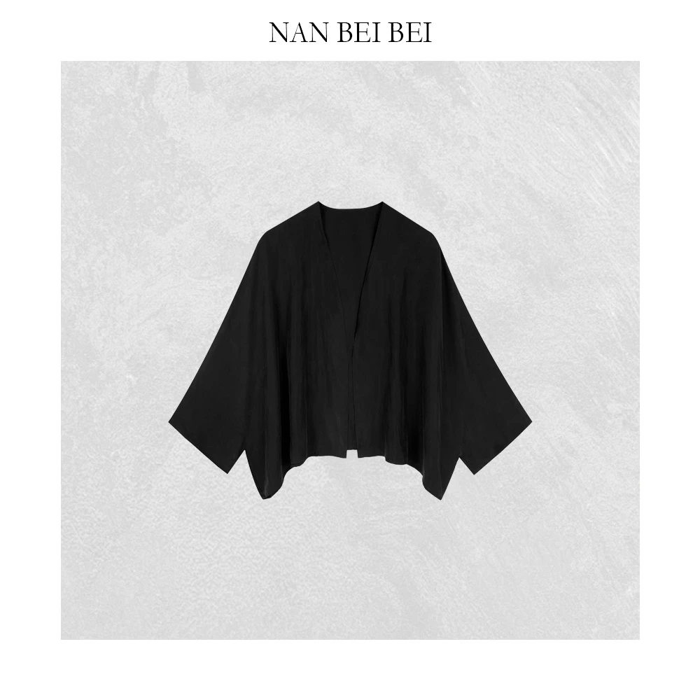 NanBeiBei ‘铜氨丝披肩’ 100%铜氨极简高级宽松轻薄披肩 0235