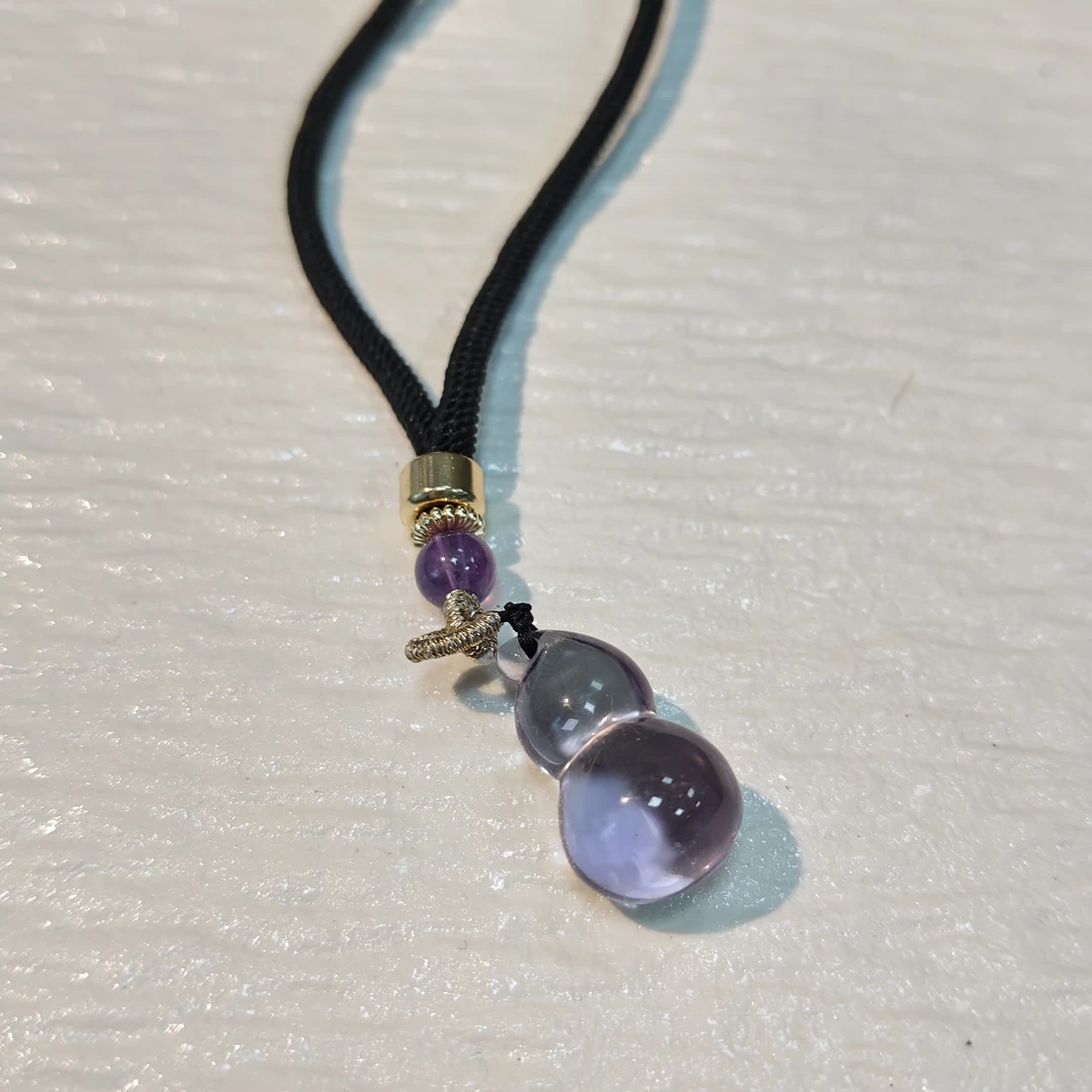 【书记甄选】天然紫水晶葫芦吊坠 多样性发一件 BB637