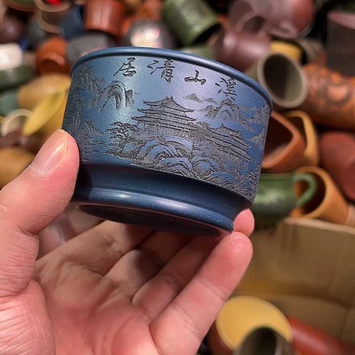 紫砂茶杯全手工紫砂主人杯
