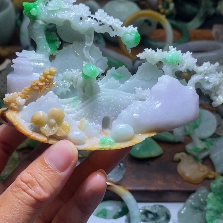 定制翡翠未镶嵌毛货