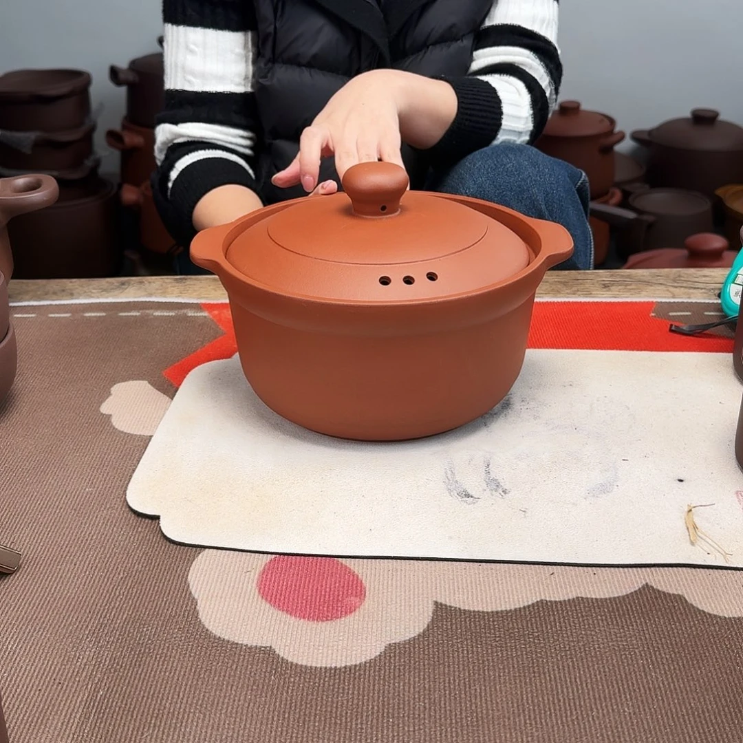 紫砂砂锅2.5升正品无暇