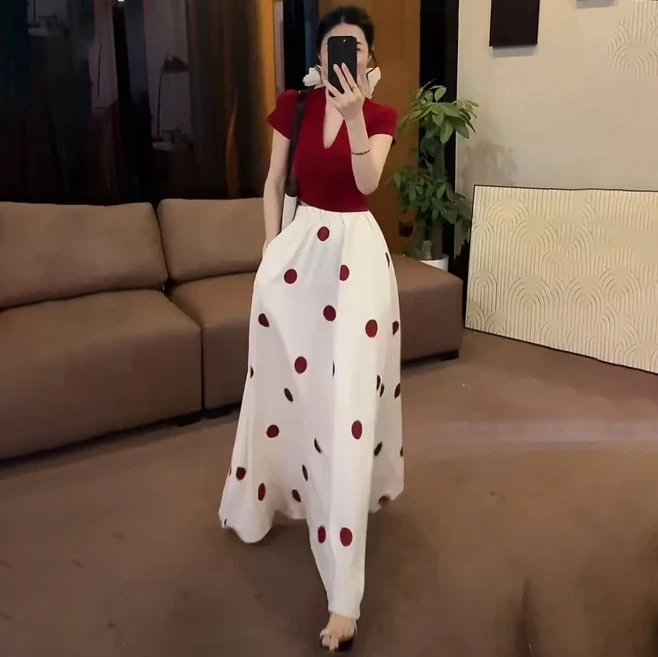 休闲风慵懒风时尚套装连衣裙收腰幂式穿搭唐风美学