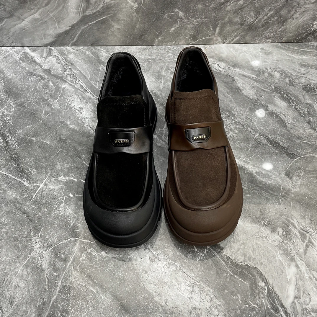 棉W高端品质纯皮时尚休闲男鞋9963