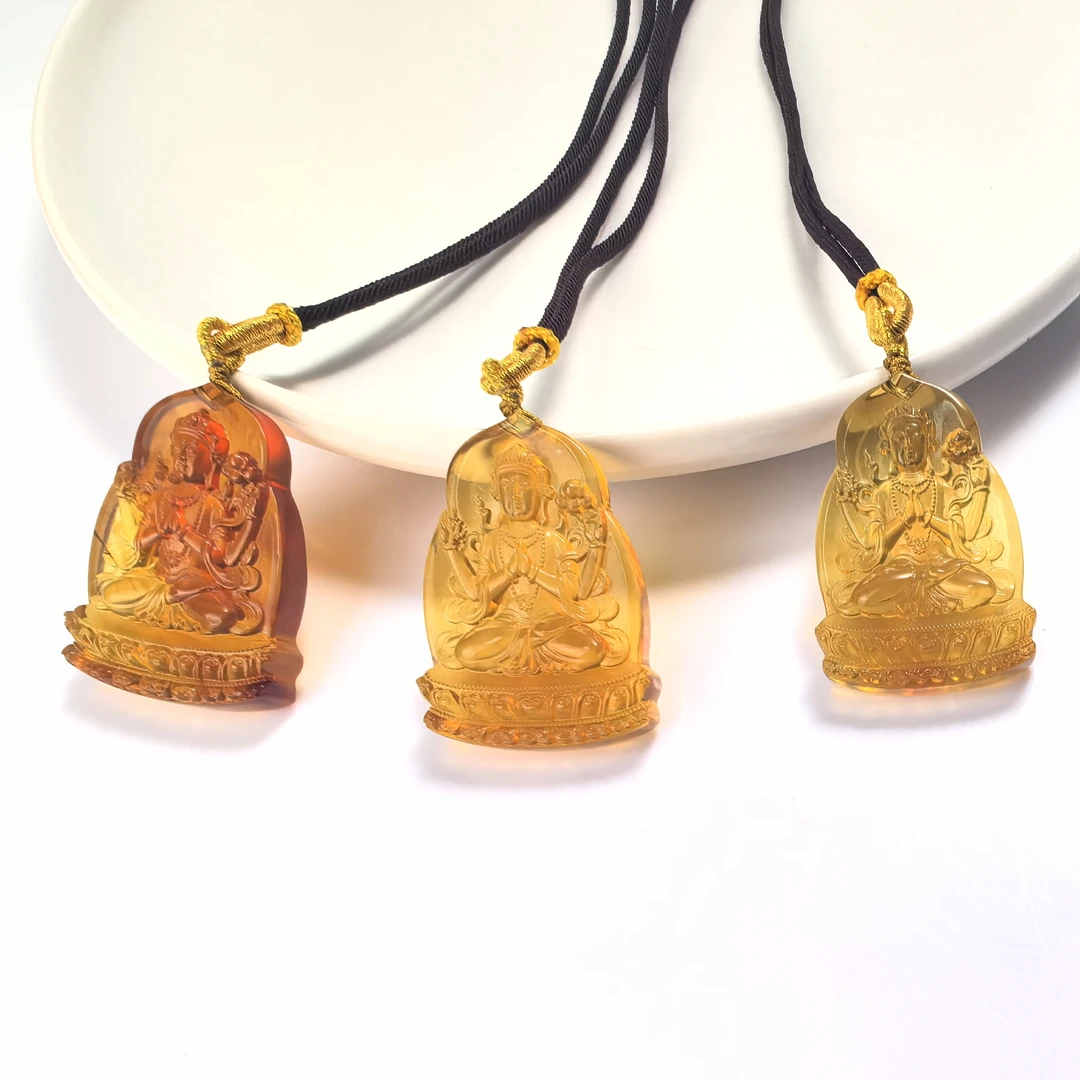 壹加林妹妹 | 琥珀四B竖款吊坠多样性发其一