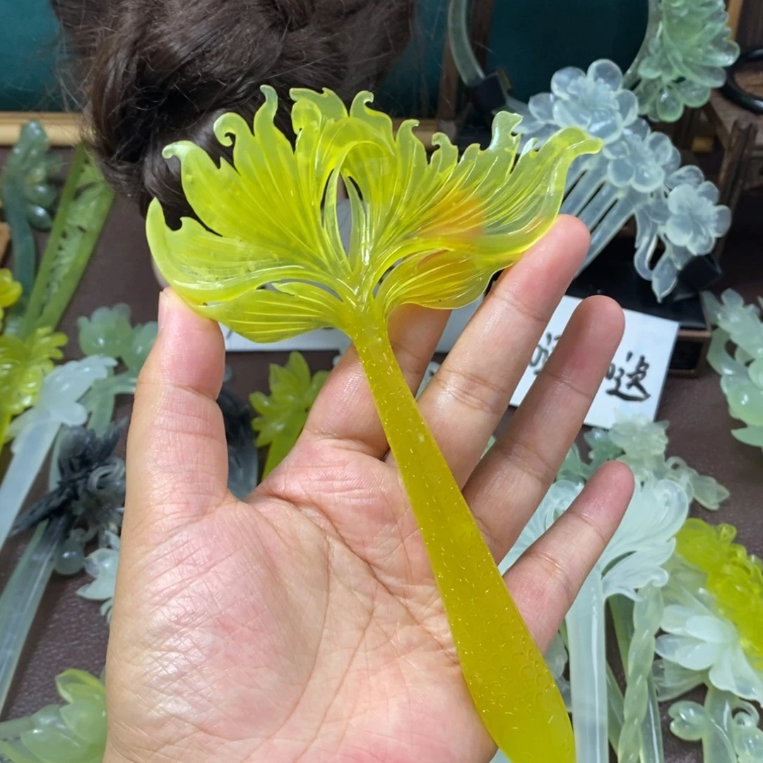 未镶嵌蛇纹石玉发饰