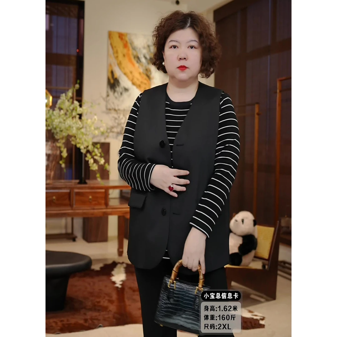 金雀绫【一朵小花】时尚条纹显瘦圆领简约加宽加大小衫SZA2SL563