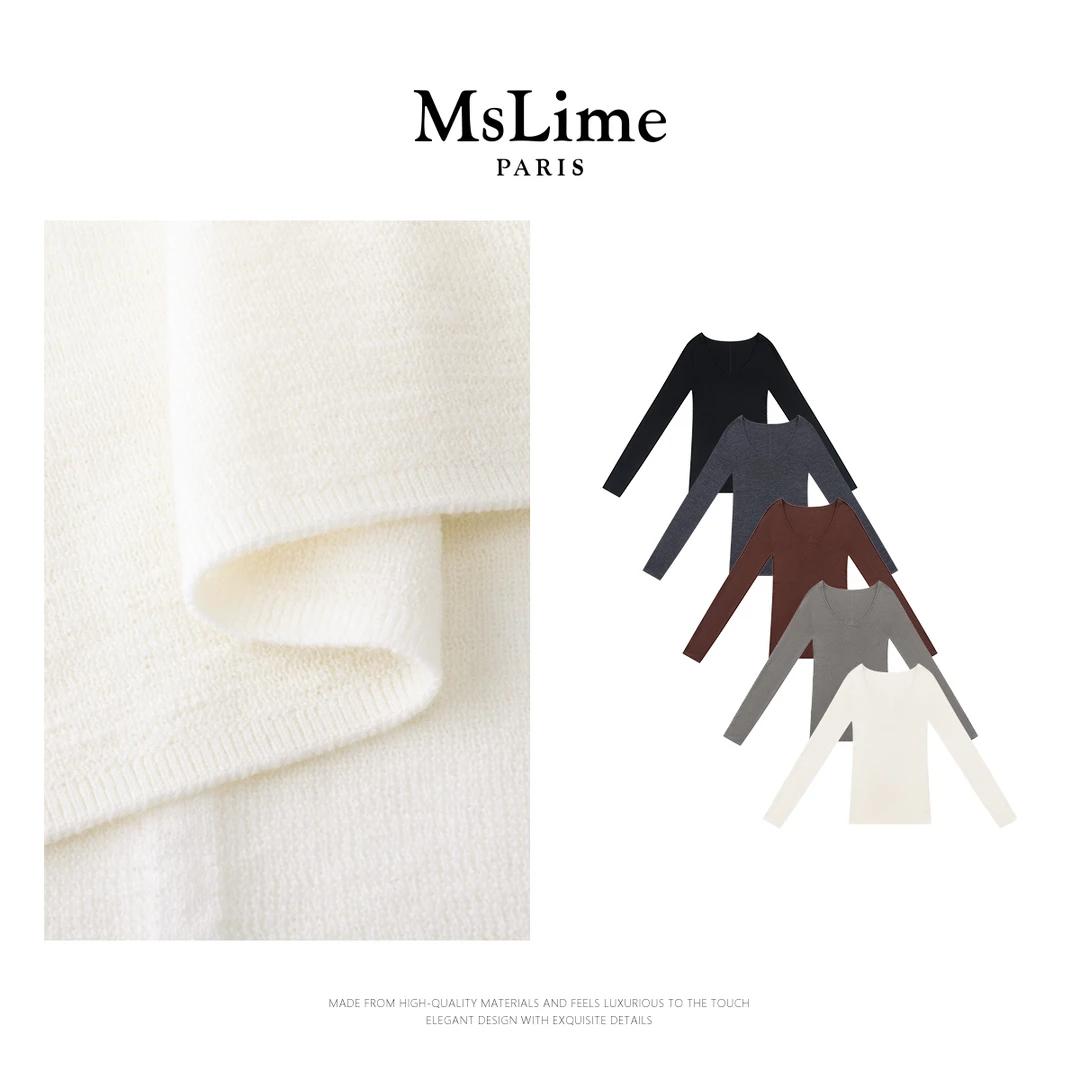 王嬛嬛MsLime2025新款【虹澜】100%扬子纱绵羊毛毛织上衣 HD2C0481